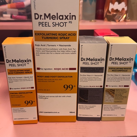 Peel Shot Exfoliating Set - Black White Orange